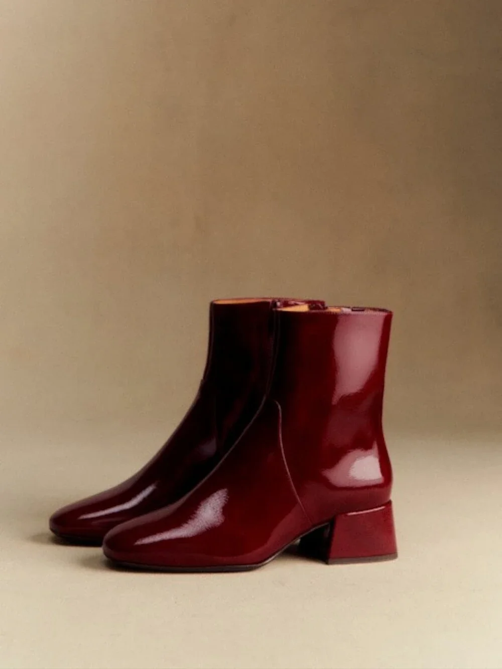 SÉZANE Low Paulette Patent Ankle Boots 37